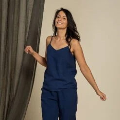Linen Slip Top & Pants 2-Piece Storm Blue -Menique Kim Dakota Two Piece Set Storm Blue 3 1a5cc87d 8dc6 4f90 b3b7 0c34da9d6a32