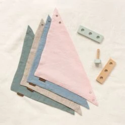 Linen Baby Bandana Bib 15 Linen Baby Bandana Bib -Menique Linen Bib menique