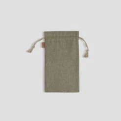 Sustainable Linen Bread Bag -Menique Linen Bread Bag M Stone Green V1 1