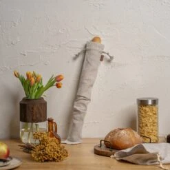 Reusable Linen Bread Bag -Menique Linen Bread Bag 7 2