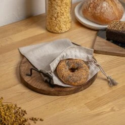 Drawstring Linen Bread Bag