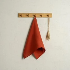 Natural 100% Linen Dish Towel 16 Natural 100% Linen Dish Towel -Menique Linen Dish Towel 45x70 Cinnamon Red