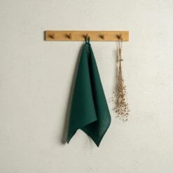 Natural 100% Linen Dish Towel 18 Natural 100% Linen Dish Towel -Menique Linen Dish Towel 45x70 Dark Green