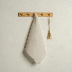 Linen Dish Towel Square -Menique Linen Dish Towel 50x50 Natural