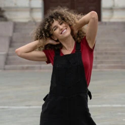 Linen Pinafore Jumpsuit Nicci Pure Black -Menique Linen Jumpsuit Nicci Pure Black 10