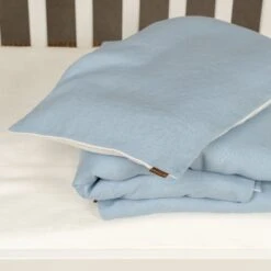 Linen Kids' Pillowcase 10 Linen Kids' Pillowcase -Menique Linen Kids Duvet Pillowcase Cloudy Blue menique 2