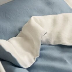 Linen Kids' Duvet Cover -Menique Linen Kids Duvet Pillowcase Cloudy Blue menique 6