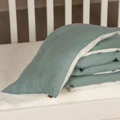 Linen Kids' Pillowcase 14 Linen Kids' Pillowcase -Menique Linen Kids Duvet Pillowcase Mint Green menique 2