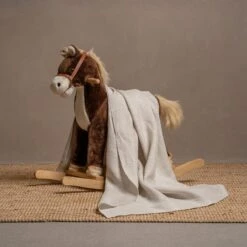 Linen Throw For Baby -Menique Linen Kids Throw Natural 1