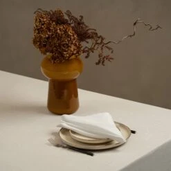 Linen Napkin Stone Green -Menique Linen Napkin White 7 1