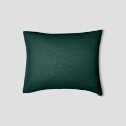 Linen Bed Pillowcase 14 Linen Bed Pillowcase -Menique Linen Pillowcase MIEGO Dark Green