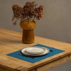 Linen Placemat 28 Linen Placemat -Menique Linen Placemat Cobalt Blue