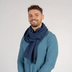 Linen Scarf For Men -Menique Linen Scarf For Men Wide 1