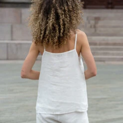 Linen Slip Top Kim Pure White -Menique Linen Slip Top Kim Dakota Pure White 9