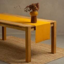 Linen Table Runner Dark Green -Menique Linen Table Runner Spicy Yellow 4 a6d9cc51 ad24 4b9b 8fd2 30cfd43234ca