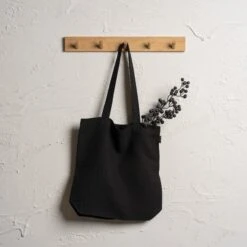 Reusable Linen Tote Bag 22 Reusable Linen Tote Bag -Menique Linen Tote Bag Black 1