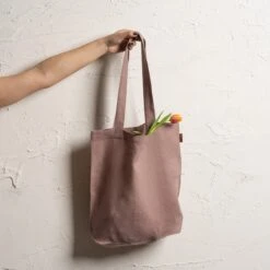 Reusable Linen Tote Bag 31 Reusable Linen Tote Bag -Menique Linen Tote BagFaded Rose 2