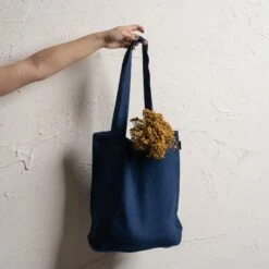 Reusable Linen Tote Bag 29 Reusable Linen Tote Bag -Menique Linen Tote BagStorm Blue 3