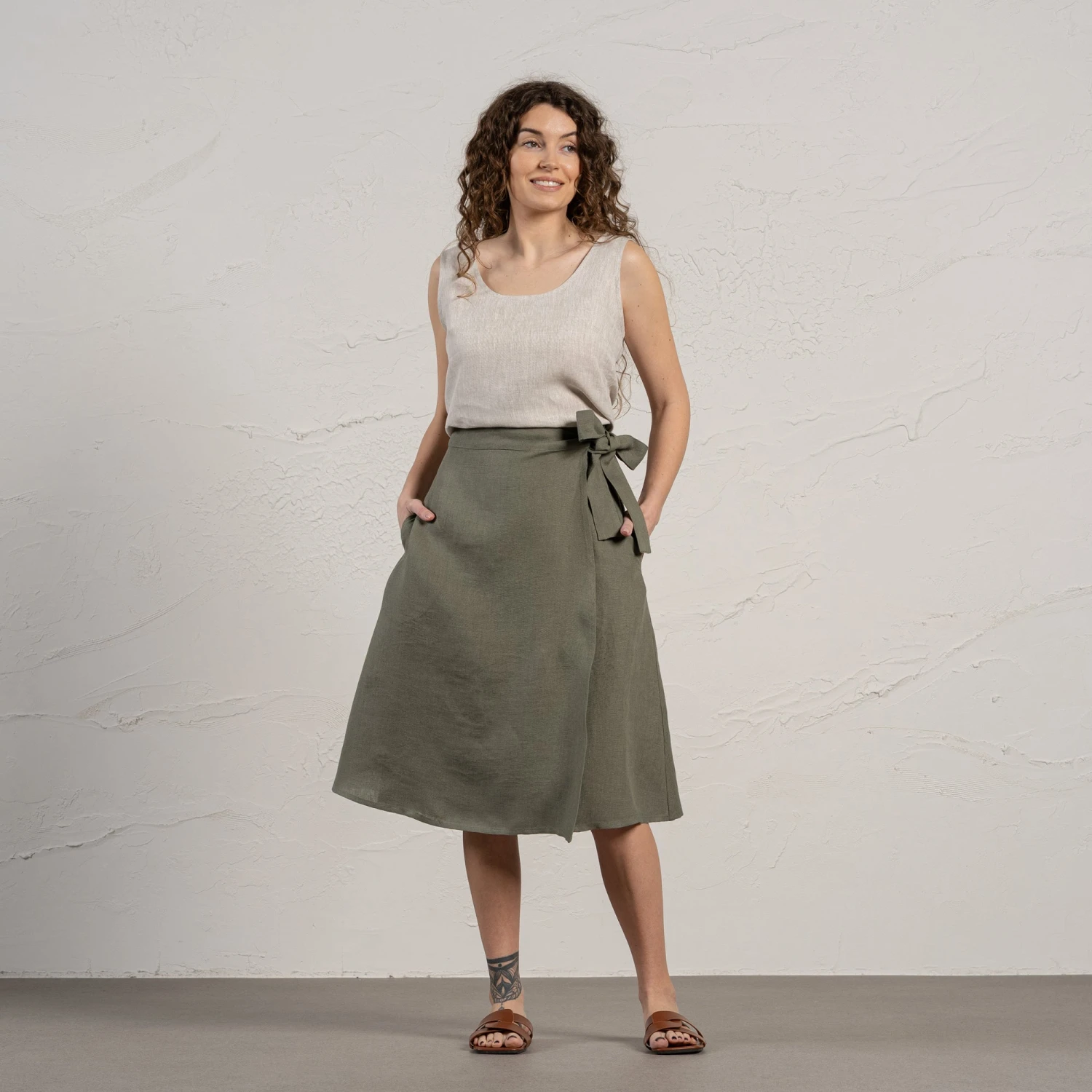 Linen Wrap Skirt Beverly 1 Linen Wrap Skirt Beverly