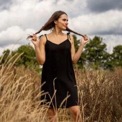 Slip Dress Liv Pure Black -Menique Liv Slip Dress 5