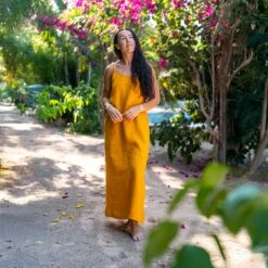 Linen Maxi Beach Dress Livia