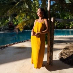 Maxi Slip Dress Livia -Menique Livia Spicy Yellow 7