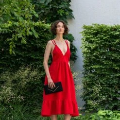 Backless Lace Up Dress Anika -Menique MENIQUE AnikaLinenDress 15