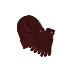 Men's Knit Beanie & Gloves 2-Piece -Menique MENIQUE Beanie Gloves Knitted Set Royal Cherry ab5f5e26 e17e 40df a496 f19aec0a177a