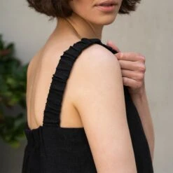 Linen Maxi Pinafore Dress Fiona -Menique MENIQUE FionaLinenDress 15