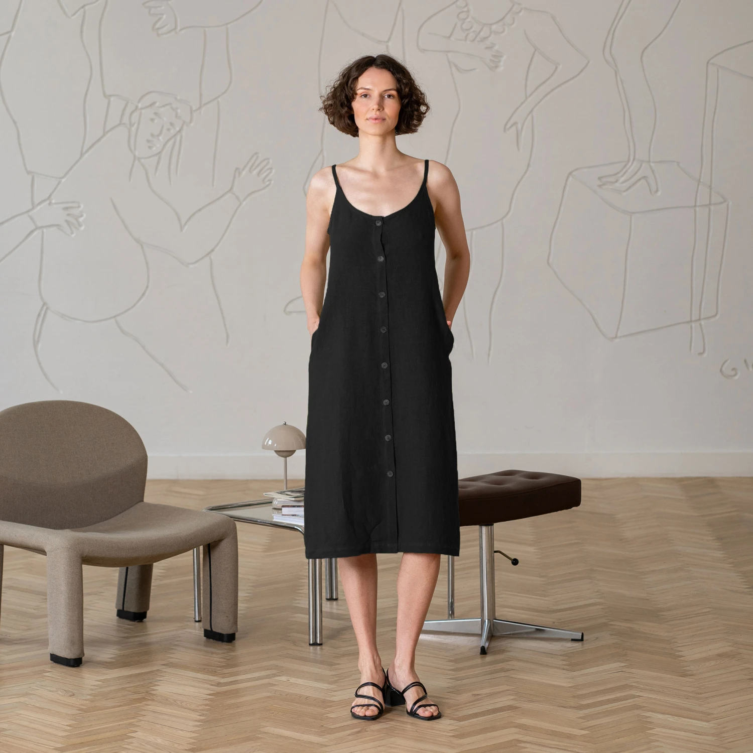 Linen Strap Dress Hope 9 Linen Strap Dress Hope - Image 9