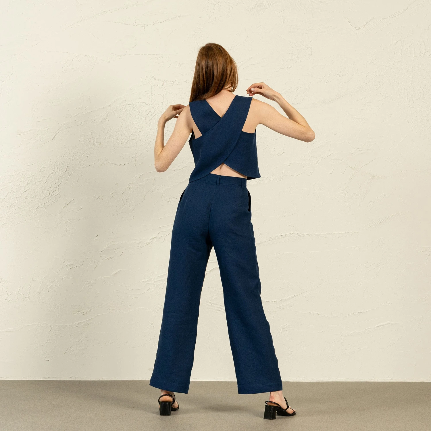 Pinafore Open Back Crop Top Serena 8 Pinafore Open Back Crop Top Serena - Image 8