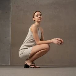 One Shoulder Dress Judith 10 One Shoulder Dress Judith -Menique MENIQUE Linen DressJUDITH 3