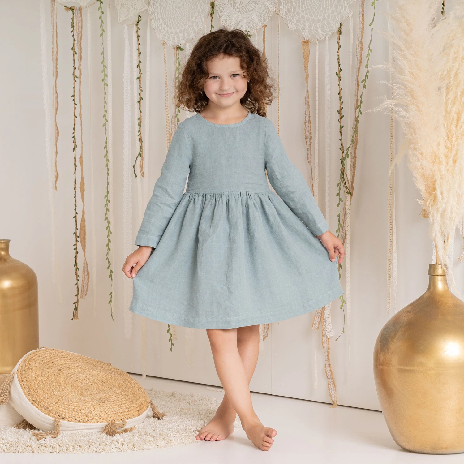 Girls' Linen Dress Lucy 6 Girls' Linen Dress Lucy - Image 6