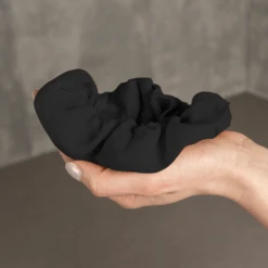 Linen Hair Scrunchie -Menique MENIQUE Linen Hair Scrunchie PUREBLACK