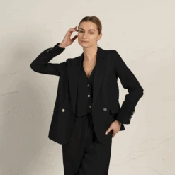 Suit Jacket Quin 19 Suit Jacket Quin -Menique MENIQUE Linen JacketQUINPureBlack 1
