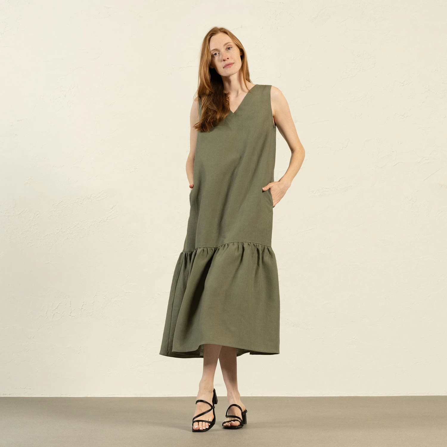 Maxi Dress Aurora Stone Green 2 Maxi Dress Aurora Stone Green - Image 2