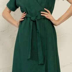 Maxi Wrap Dress Eleanor 11 Maxi Wrap Dress Eleanor -Menique MENIQUE Linen Maxi DressELEANOR 10