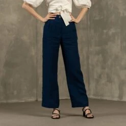 High Drape Pants Lotus -Menique MENIQUE Linen Pants LOTUS 1