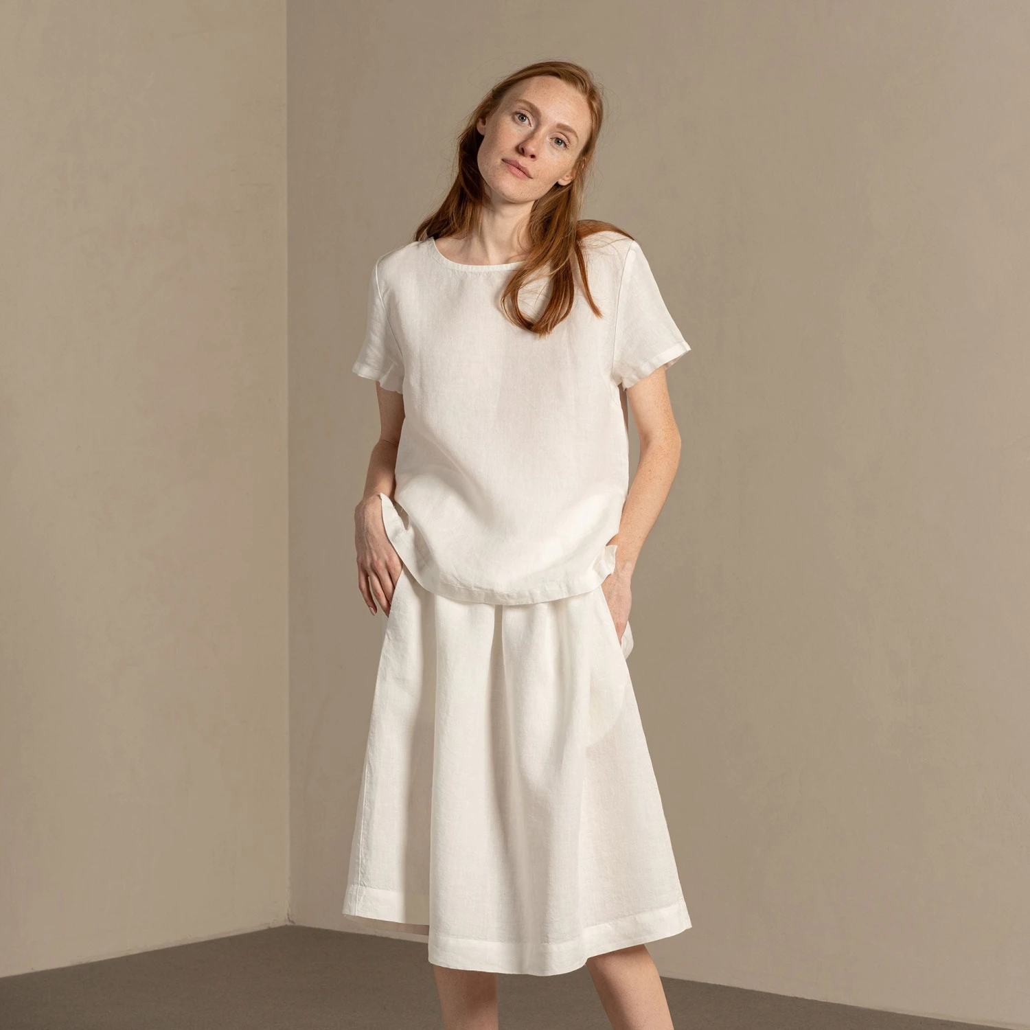 Midi Skirt Sophia Pure White 4 Midi Skirt Sophia Pure White - Image 4