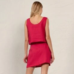 Linen Button Down Top & Mini Skirt 2-Piece -Menique MENIQUE Linen SetMONICA JACKIE 19