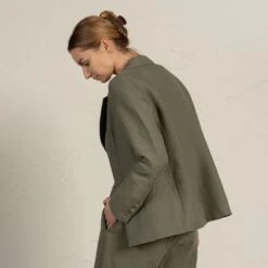 100% Linen Blazer Quin -Menique MENIQUE Linen Set QUIN AVA HAVANA 7