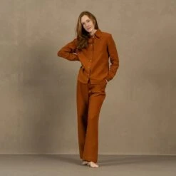 Women's Button-Up Blouse Rebeca -Menique MENIQUE Linen Shirt REBECA 1