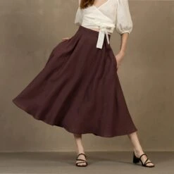 Linen Circle Skirt Evelyn