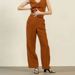 High Drape Pants Lotus -Menique MENIQUE Linen Vest EVE Pants LOTUS 16
