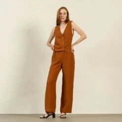 Linen Vest & Wide Leg Pants 2-Piece -Menique MENIQUE Linen Vest EVE Pants LOTUS 9 7a346303 b0bd 46b6 ac09 2bcd750015ee 1
