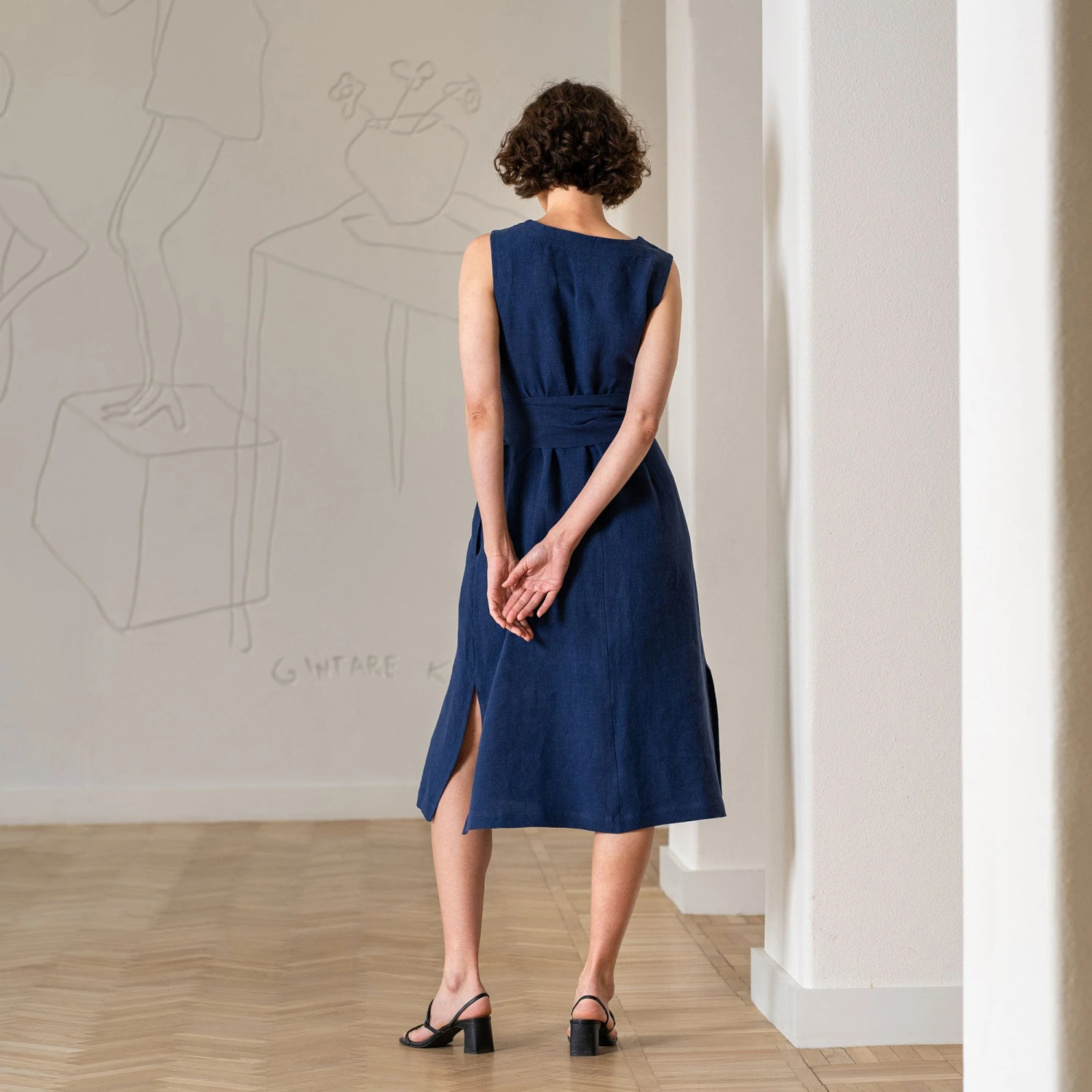 Linen Wrap Dress Hailey 10 Linen Wrap Dress Hailey - Image 10