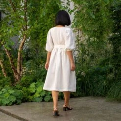 Bubble Sleeve Dress Belle -Menique MENIQUE LinenDressBelle 9 1