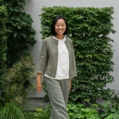 Light Linen Relaxed Jacket Eden -Menique MENIQUE Linen Jacket Eden 2