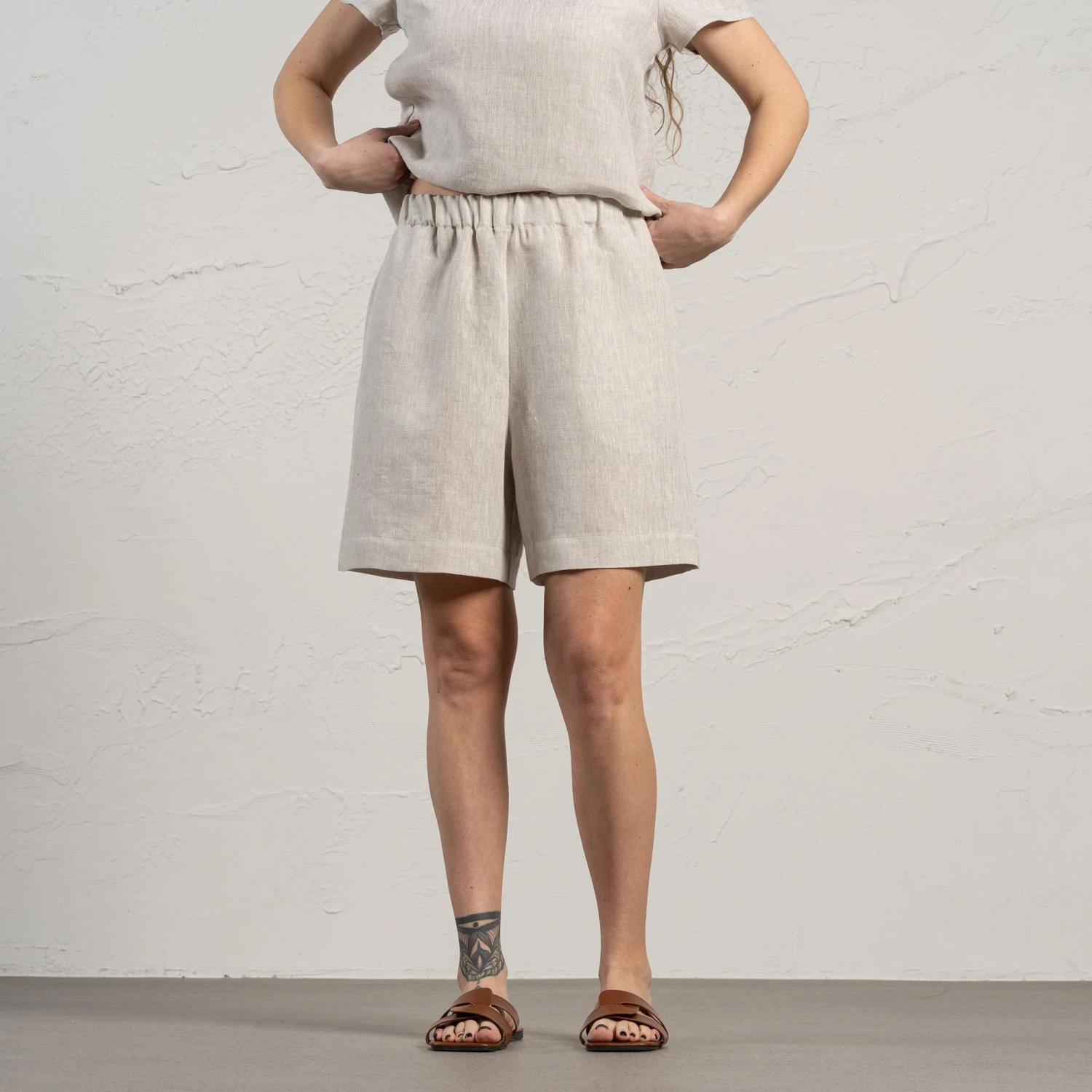 Linen Bermuda Shorts Demi 3 Linen Bermuda Shorts Demi - Image 3