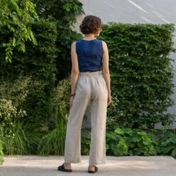 Linen Wrap Crop Top Aria 13 Linen Wrap Crop Top Aria -Menique MENIQUE Lotus Aria